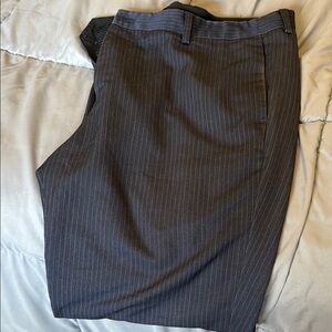 Van Heusen Pinstripe navy blue Dress Pants Size 36 with a 29 inseam.